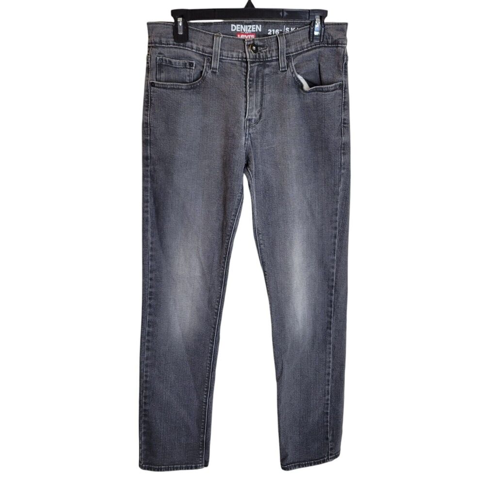 Denizen Levi's 216 Mens Size 29x32 Gray Solid Skinny Fit Jeans